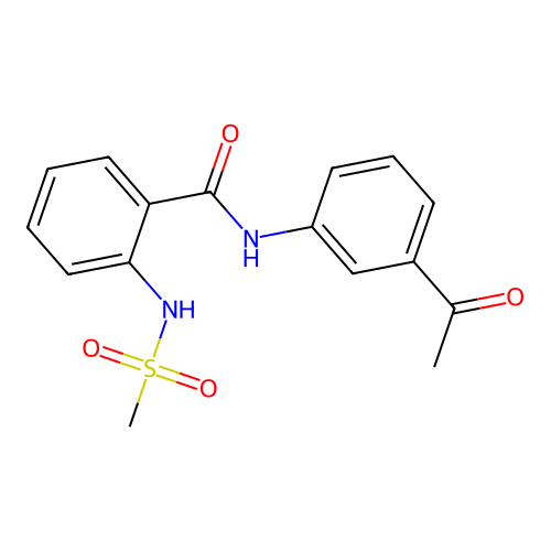 N-(3-acetylphenyl)-2-(methanesulfonamido)benzamide structure