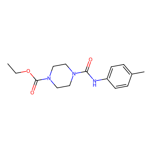 Ethyl 4-(N-(4-methylphenyl)carbamoyl)piperazinecarboxylate structure