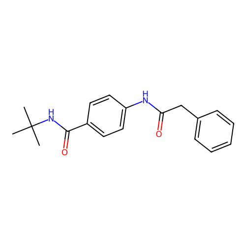 N-tert-butyl-4-[(phenylacetyl)amino]benzamide structure