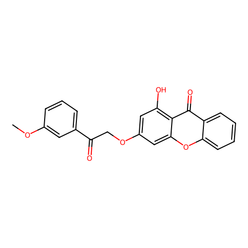 1-hydroxy-3-[2-(3-methoxyphenyl)-2-oxoethoxy]-9H-xanthen-9-one structure