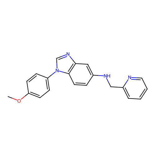1-(4-methoxyphenyl)-N-(pyridin-2-ylmethyl)benzimidazol-5-amine structure