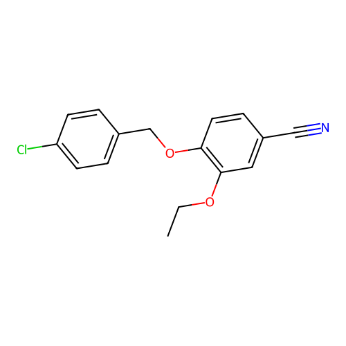 4-[(4-Chlorophenyl)methoxy]-3-ethoxybenzonitrile structure
