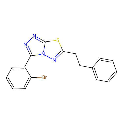 3-(2-Bromophenyl)-6-(2-phenylethyl)[1,2,4]triazolo[3,4-b][1,3,4]thiadiazole structure