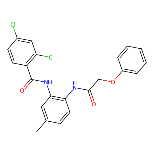 2,4-dichloro-N-[5-methyl-2-[(2-phenoxyacetyl)amino]phenyl]benzamide structure