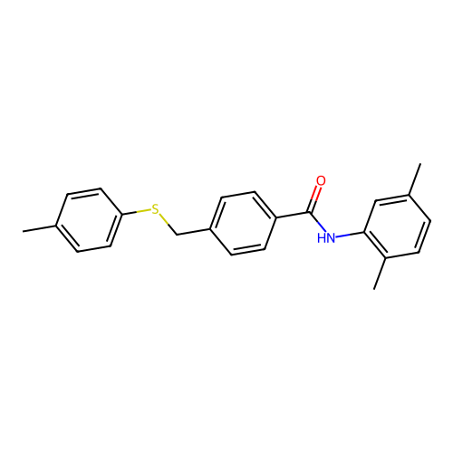 N-(2,5-Dimethylphenyl)-4-[[(4-methylphenyl)thio]methyl]benzamide structure