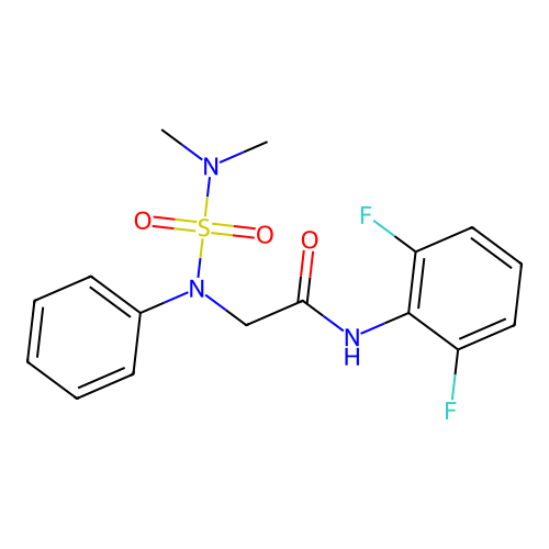 N-(2,6-difluorophenyl)-2-[N-(dimethylsulfamoyl)anilino]acetamide structure