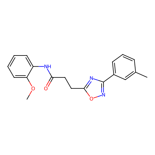 N-(2-methoxyphenyl)-3-[3-(3-methylphenyl)-1,2,4-oxadiazol-5-yl]propanamide structure