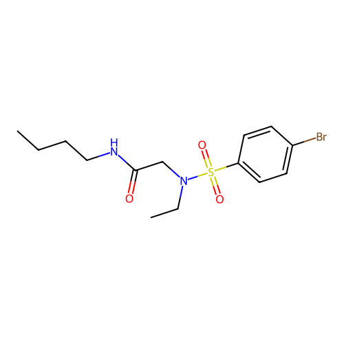 2-[(4-bromophenyl)sulfonyl-ethylamino]-N-butylacetamide structure