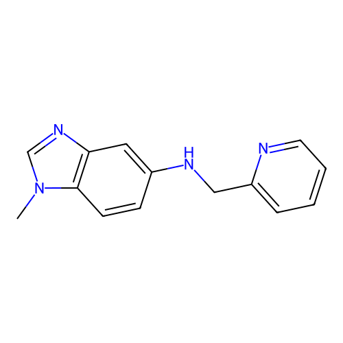 1-methyl-N-(pyridin-2-ylmethyl)benzimidazol-5-amine structure