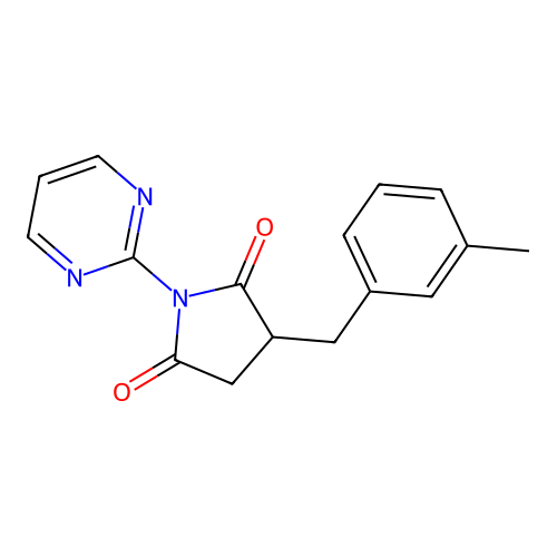 3-(3-Methylbenzyl)-1-(pyrimidin-2-yl)pyrrolidine-2,5-dione structure