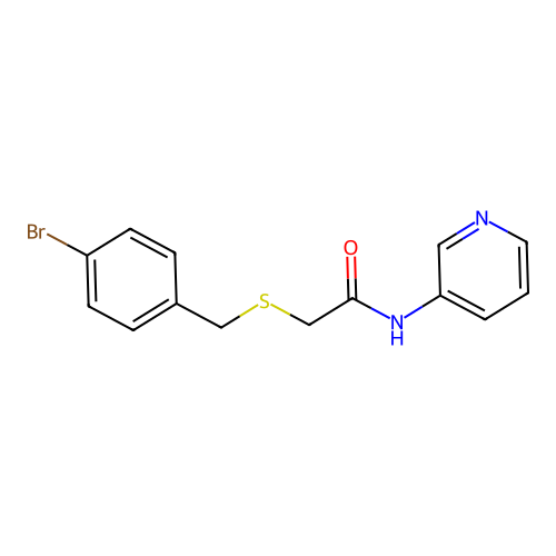 2-[(4-bromobenzyl)sulfanyl]-N-(pyridin-3-yl)acetamide structure