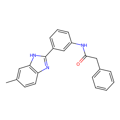 N-[3-(5-methyl-1H-benzimidazol-2-yl)phenyl]-2-phenylacetamide structure