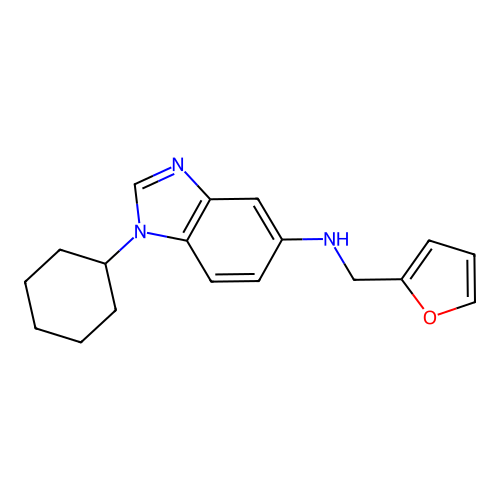 1-cyclohexyl-N-(furan-2-ylmethyl)benzimidazol-5-amine structure