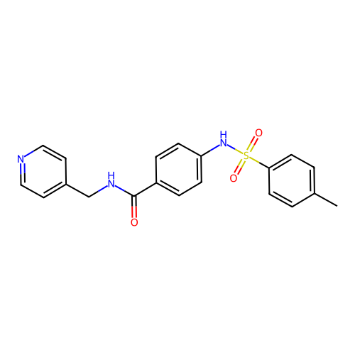 4-[(4-methylphenyl)sulfonylamino]-N-(pyridin-4-ylmethyl)benzamide structure