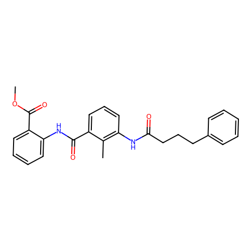 Methyl 2-[({2-methyl-3-[(4-phenylbutanoyl)amino]phenyl}carbonyl)amino]benzoate structure