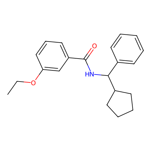 N-[cyclopentyl(phenyl)methyl]-3-ethoxybenzamide structure