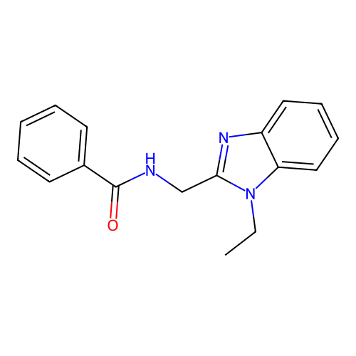 N-[(1-ethylbenzimidazol-2-yl)methyl]benzamide structure