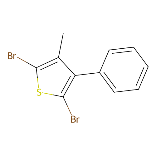 2,5-Dibromo-3-methyl-4-phenylthiophene structure