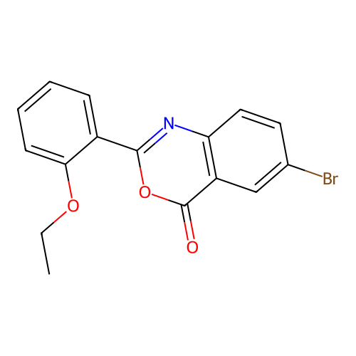 6-bromo-2-(2-ethoxyphenyl)-4H-3,1-benzoxazin-4-one structure