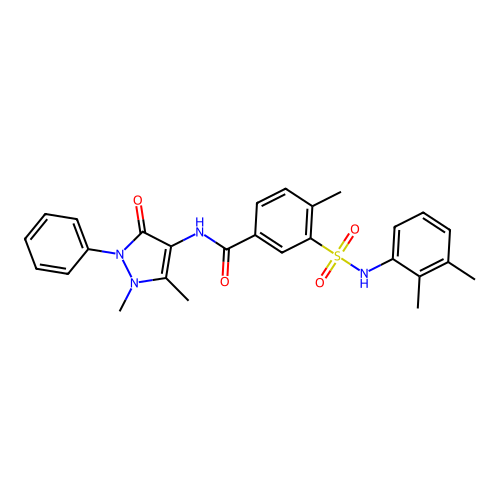 N-(1,5-dimethyl-3-oxo-2-phenylpyrazol-4-yl)-3-[(2,3-dimethylphenyl)sulfamoyl]-4-methylbenzamide structure