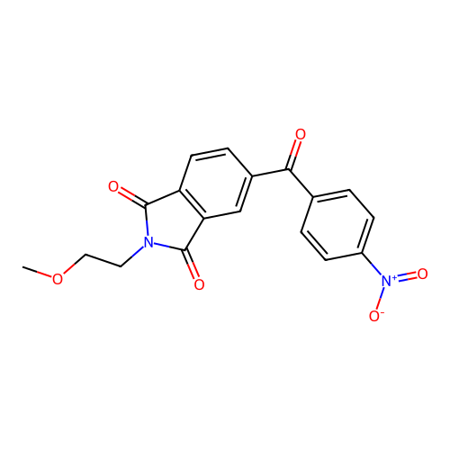 2-(2-Methoxyethyl)-5-(4-nitrobenzoyl)isoindole-1,3-dione structure