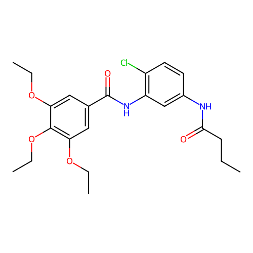 N-[5-(butanoylamino)-2-chlorophenyl]-3,4,5-triethoxybenzamide structure