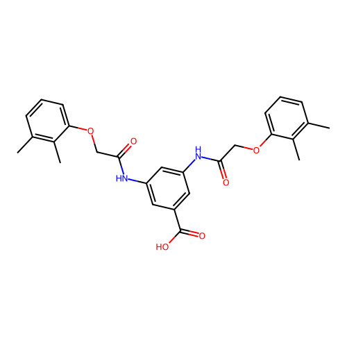 3,5-Bis{[(2,3-dimethylphenoxy)acetyl]amino}benzoic acid structure