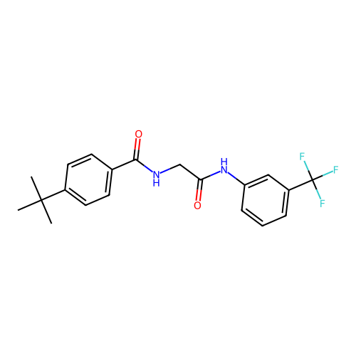 4-tert-butyl-N-[2-oxo-2-[3-(trifluoromethyl)anilino]ethyl]benzamide structure