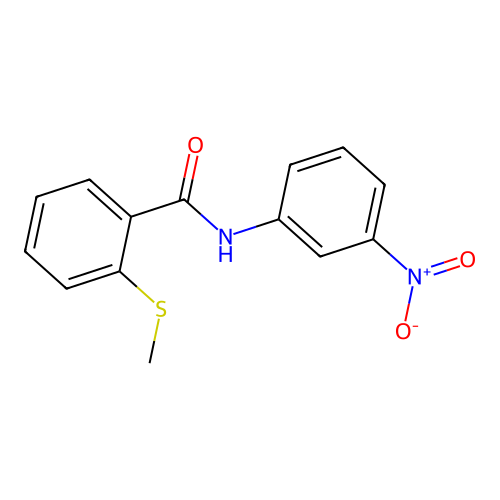 2-(methylsulfanyl)-N-(3-nitrophenyl)benzamide structure