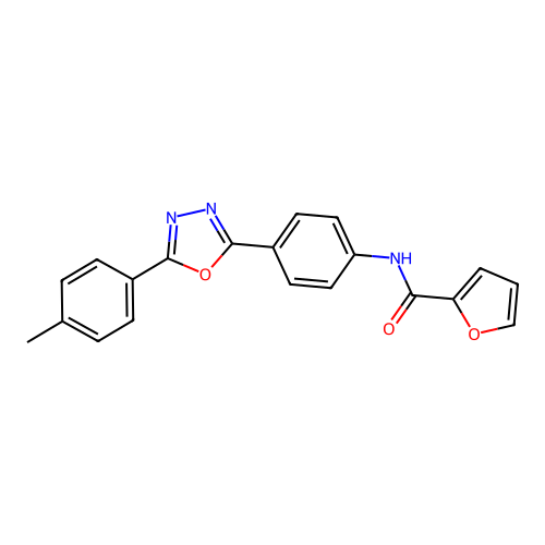 N-{4-[5-(4-methylphenyl)-1,3,4-oxadiazol-2-yl]phenyl}-2-furamide structure