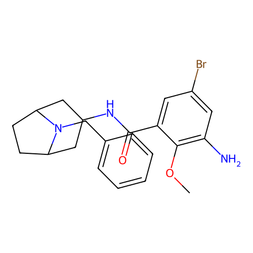 exo-3-Amino-5-bromo-2-methoxy-N-(8-(phenylmethyl)-8-azabicyclo(3.2.1)oct-3-yl)benzamide structure