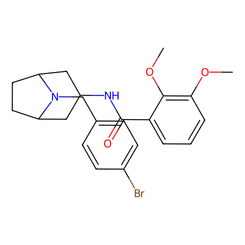 exo-N-(8-((4-Bromophenyl)methyl)-8-azabicyclo(3.2.1)oct-3-yl)-2,3-dimethoxybenzamide structure