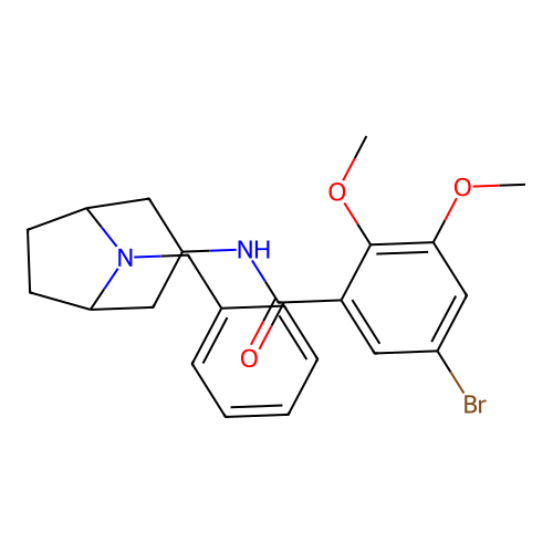 exo-5-Bromo-2,3-dimethoxy-N-(8-(phenylmethyl)-8-azabicyclo(3.2.1)oct-3-yl)benzamide structure