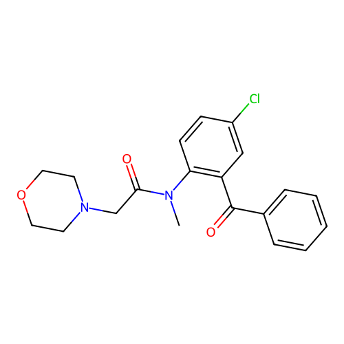 4-Morpholineacetamide, N-(2-benzoyl-4-chlorophenyl)-N-methyl- structure