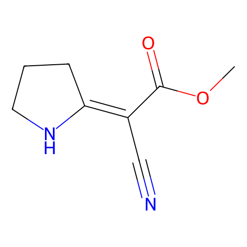 Methyl 2-cyano-2-(pyrrolidin-2-ylidene)acetate structure