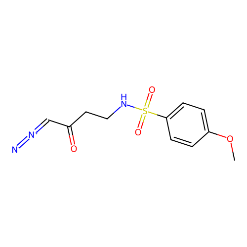 N-(4-diazo-3-oxobutyl)-4-methoxybenzenesulfonamide structure