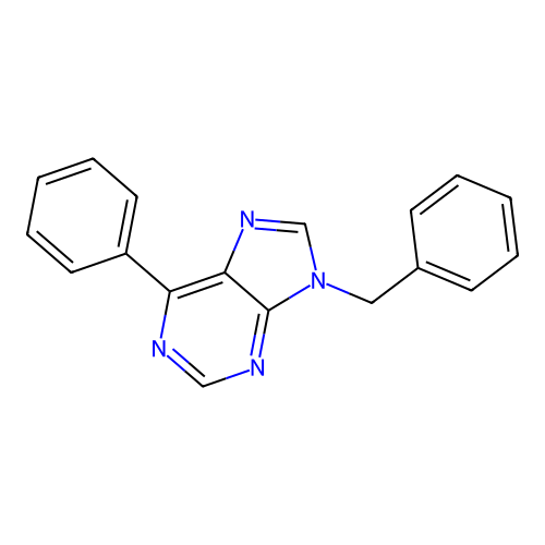 9H-Purine, 6-phenyl-9-(phenylmethyl)- structure