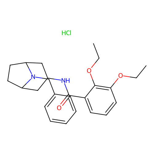 3-beta-(2,3-Diethoxybenzoyl)amino 8-benzyl nor-tropane hydrochloride structure