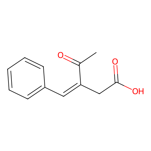 (3Z)-3-benzylidene-4-oxopentanoic acid structure