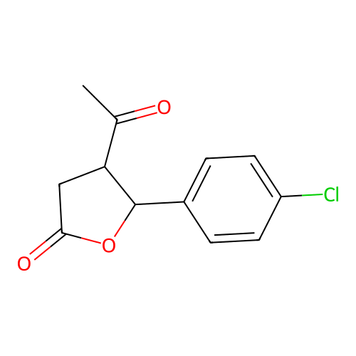 4-Acetyl-5-(4-chlorophenyl)oxolan-2-one structure