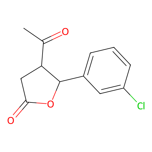 4-Acetyl-5-(3-chlorophenyl)oxolan-2-one structure