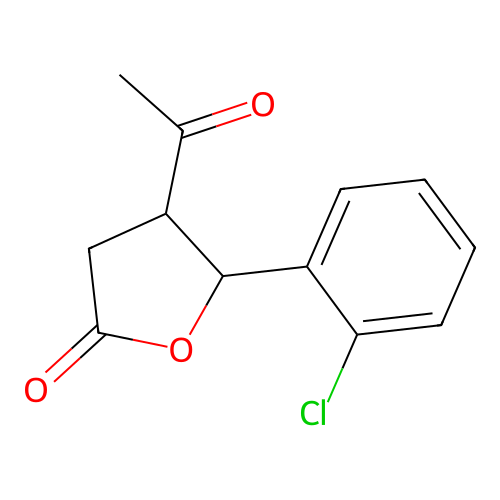 4-Acetyl-5-(2-chlorophenyl)oxolan-2-one structure