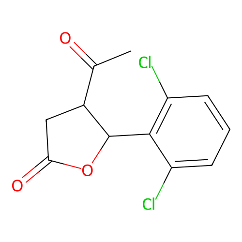 4-Acetyl-5-(2,6-dichlorophenyl)oxolan-2-one structure