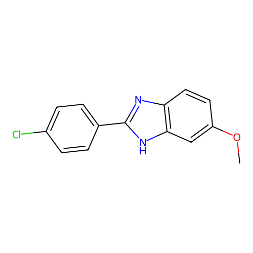 2-(4-Chlorophenyl)-6-methoxy-1h-benzimidazole structure