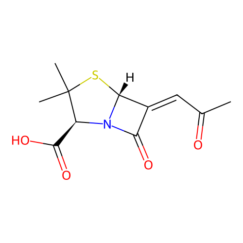 6-Acetylmethylenepenicillanic acid structure