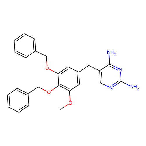 2,4-Diamino-5-(3,4-dibenzyloxy-5-methoxybenzyl)pyrimidine structure