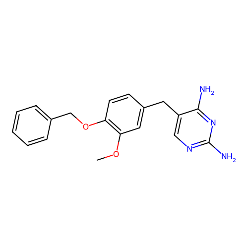 2,4-Pyrimidinediamine, 5-((3-methoxy-4-(phenylmethoxy)phenyl)methyl)- structure