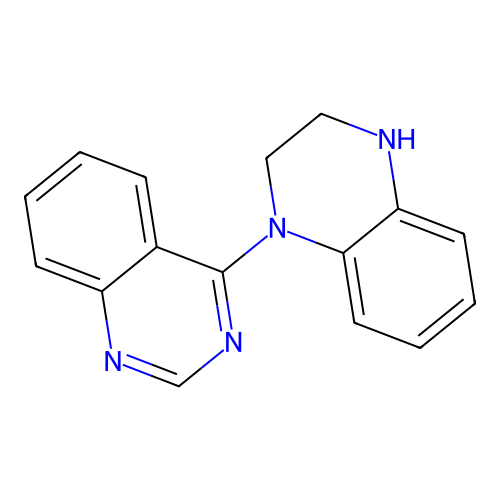 4-(3,4-dihydro-2H-quinoxalin-1-yl)quinazoline structure