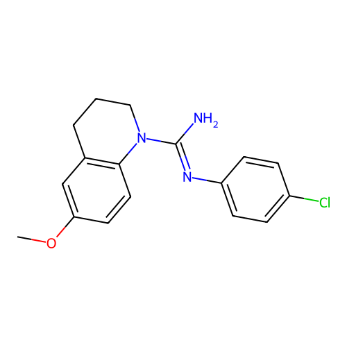 N-(4-Chlorophenyl)-6-methoxy-3,4-dihydroquinoline-1(2H)-carboximidamide structure