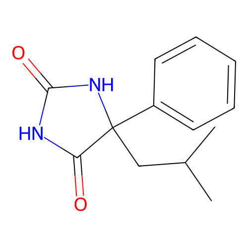 5-(2-Methylpropyl)-5-phenylimidazolidine-2,4-dione structure